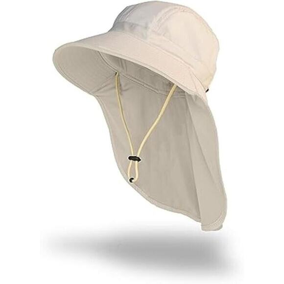 Farmers Defense Sun Hat - Cream - 1 Size Fits Most - SPF 50 - NEW - Picture 1 of 7